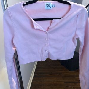 Princess Polly Cropped Pink Sweater